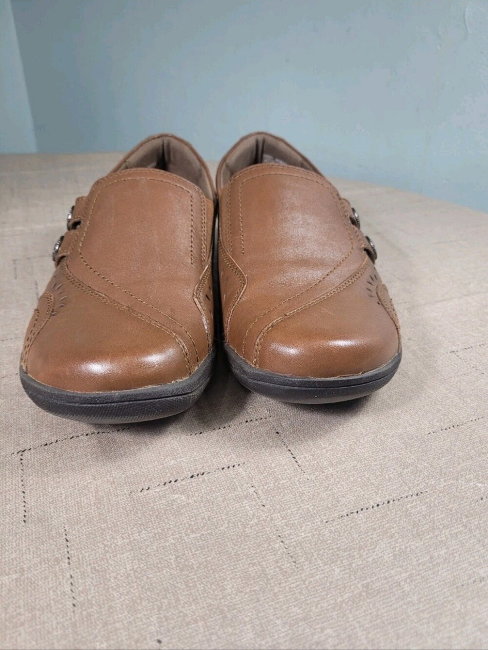Rockport Women's Size 7 M Daisey Brown Leather Loafers Shoes Slip-On (49) - Picture 2 of 9